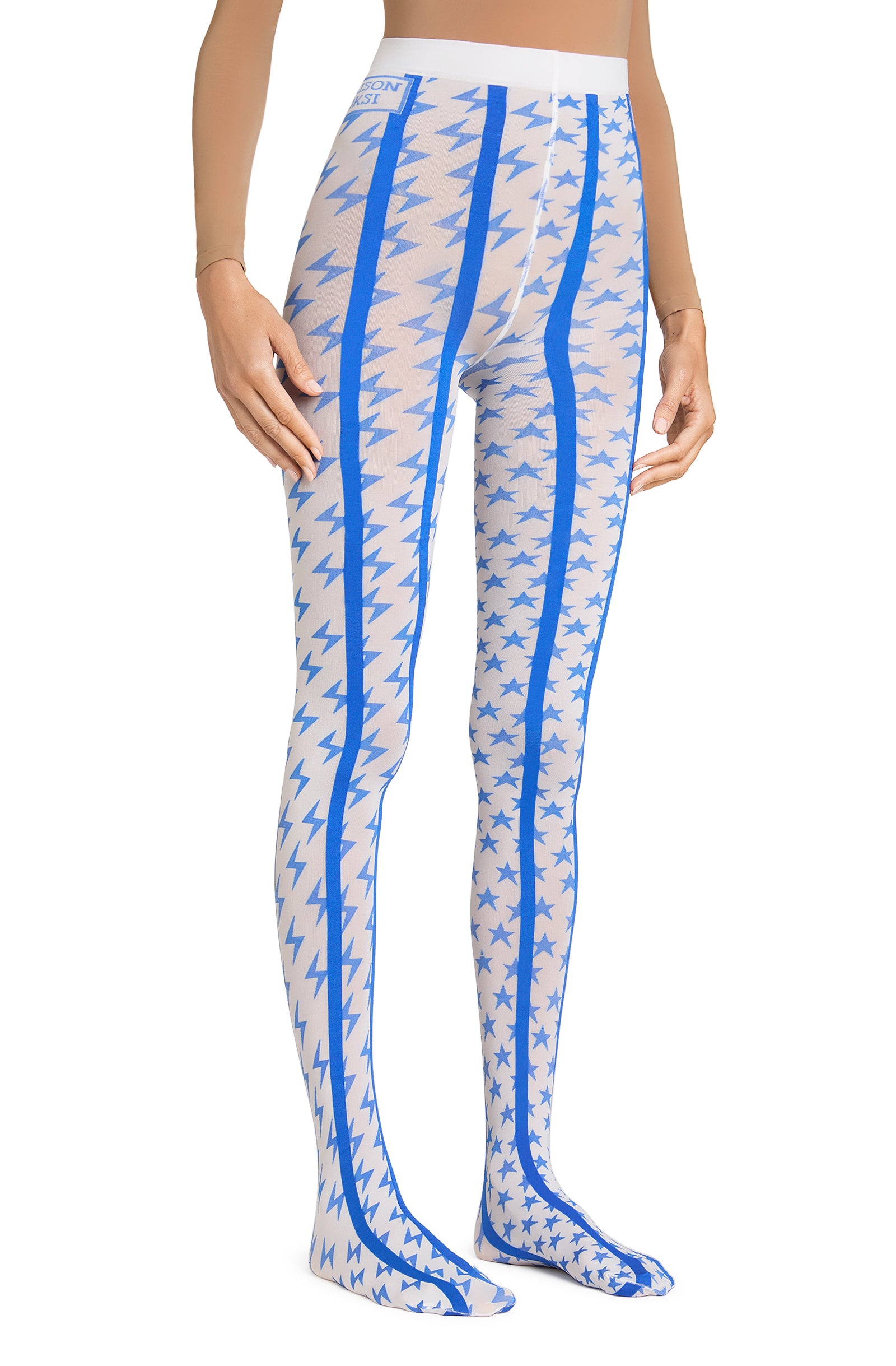 Stardust – Blue, White Tights