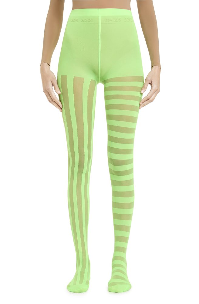 Stripes – Green Fluo Tights