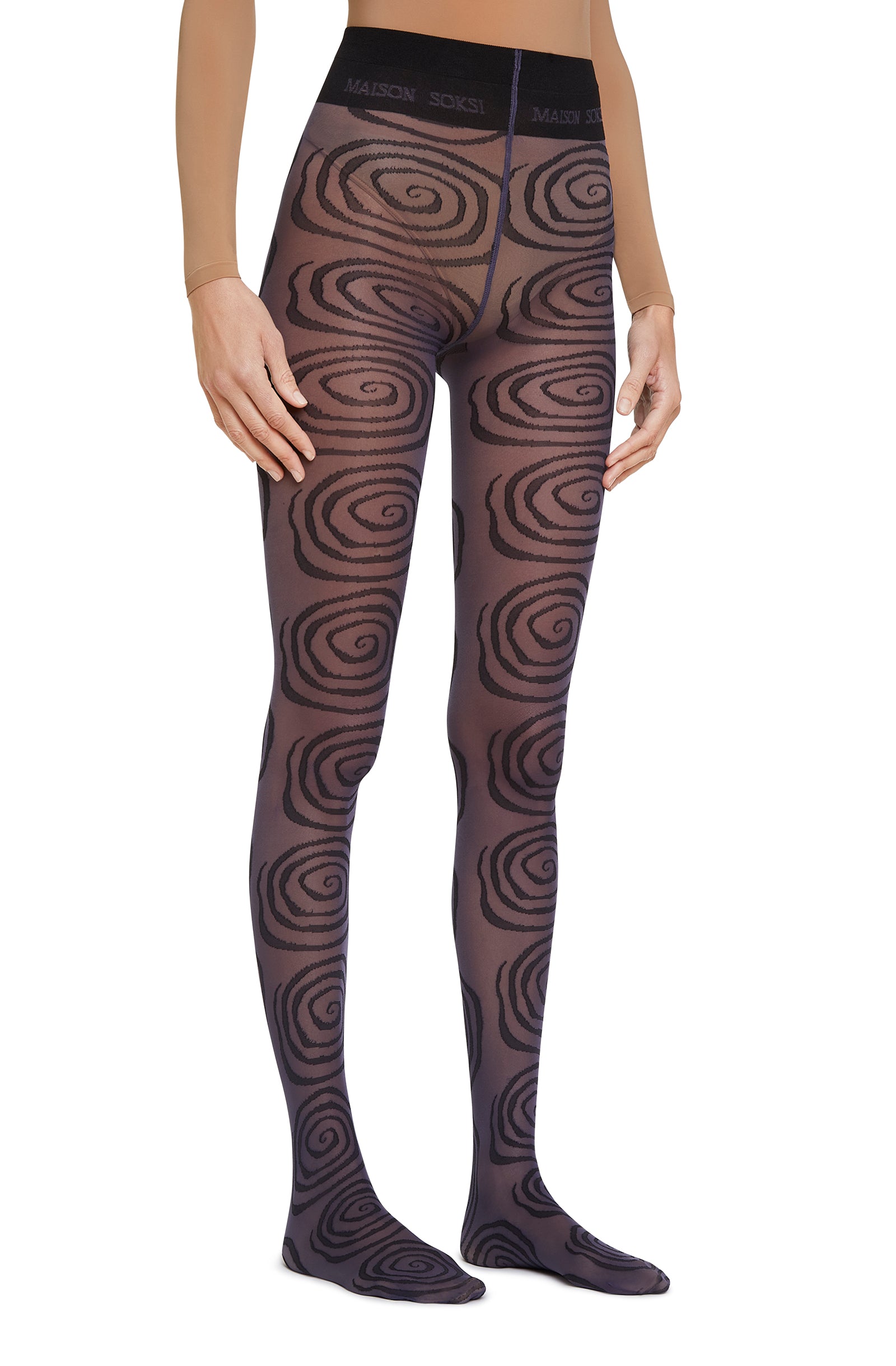 Super Wormhole – Anthracite Tights – MaisonSoksi