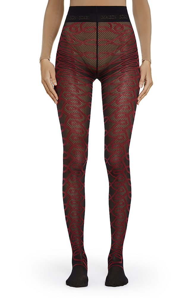 Swimming – Black, Red Tights