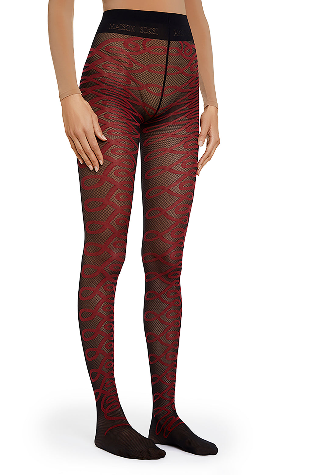 Swimming – Black, Red Tights
