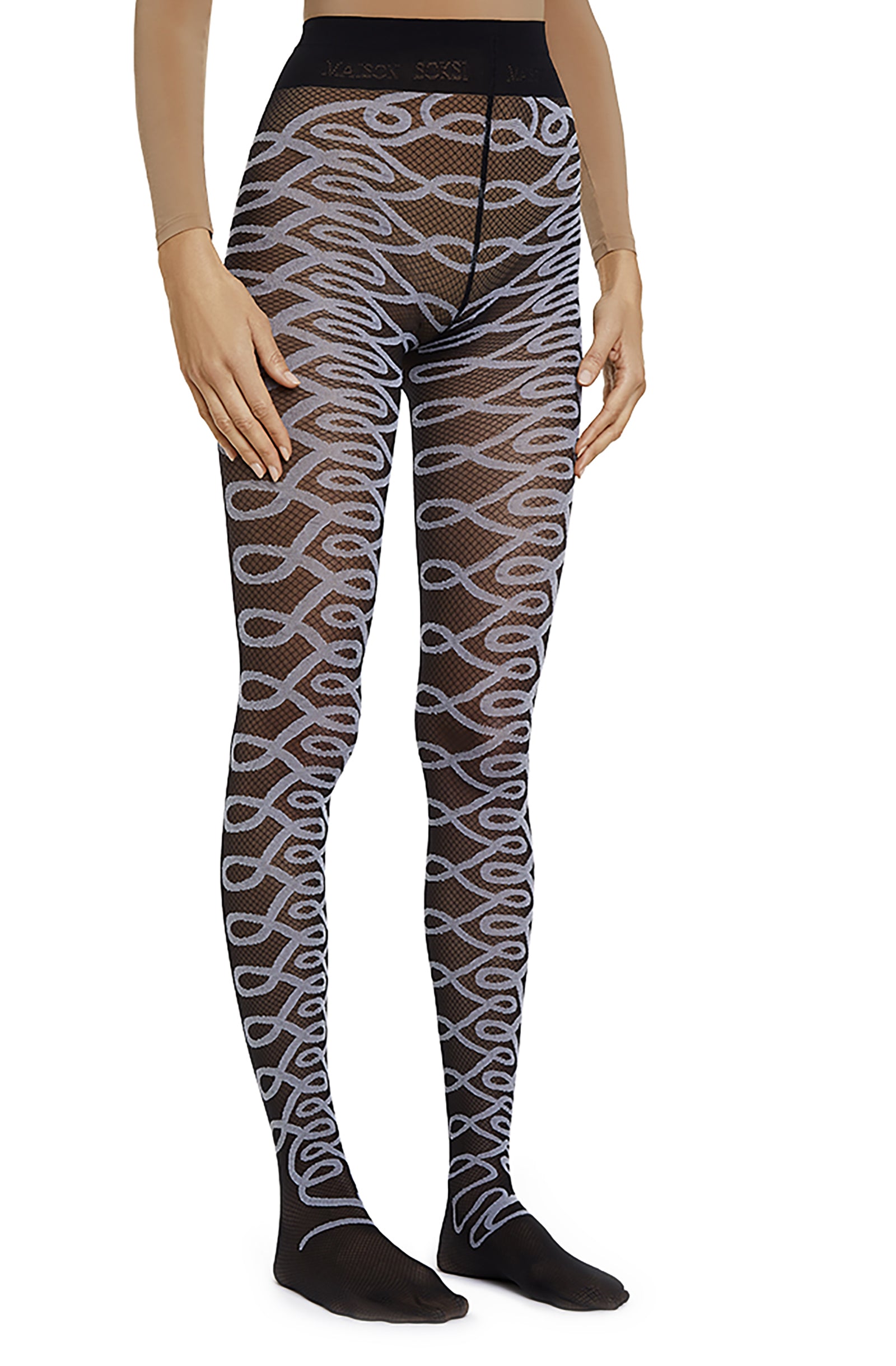 Swimming – Black, White Tights