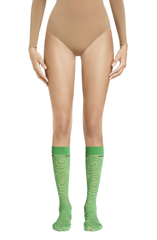 Wormhole Knee-Highs – Green Socks