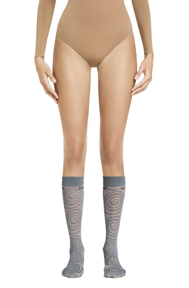 Wormhole Knee-Highs – Grey Socks