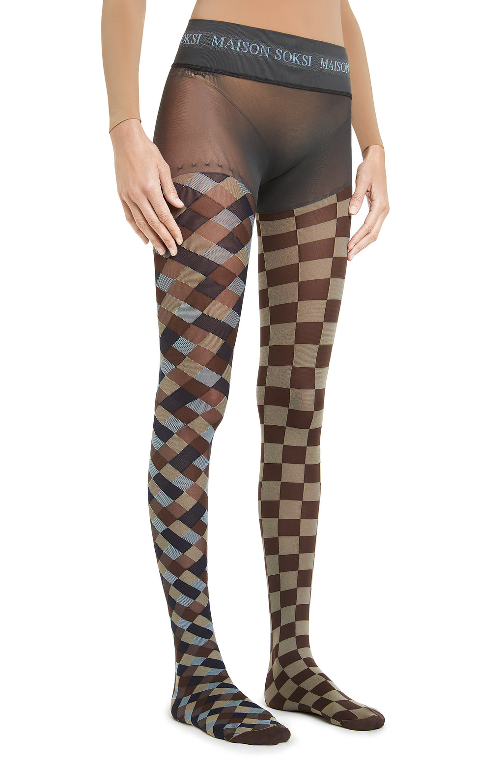 ZAN – Grey, Brown Tights