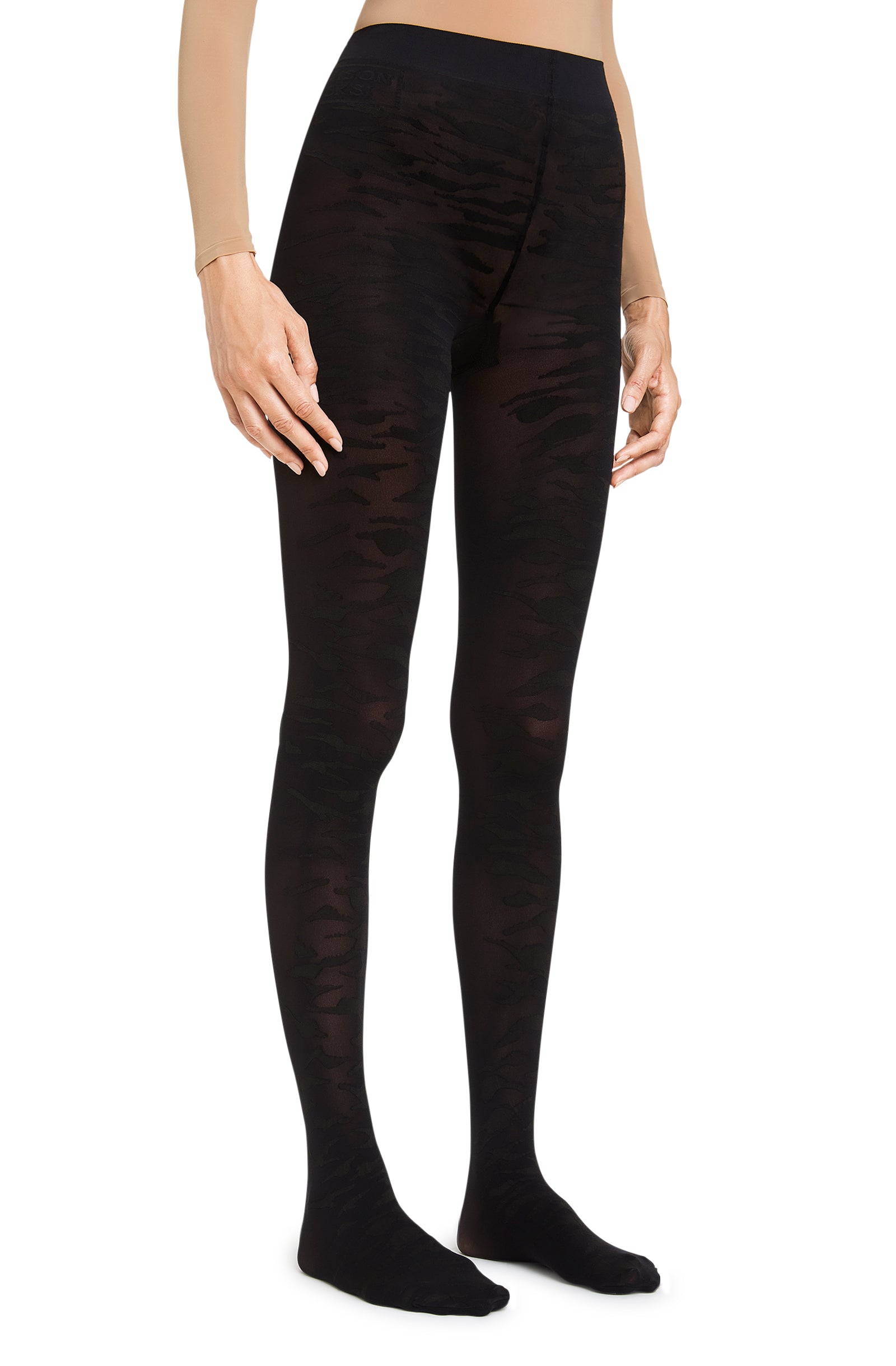 Zebra Eye – Purple, Black Tights – MaisonSoksi
