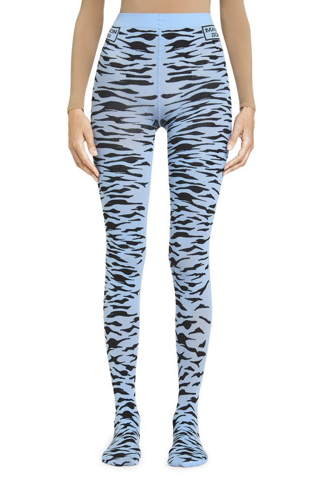 Zebra Eye – Cerulean Blue Tights