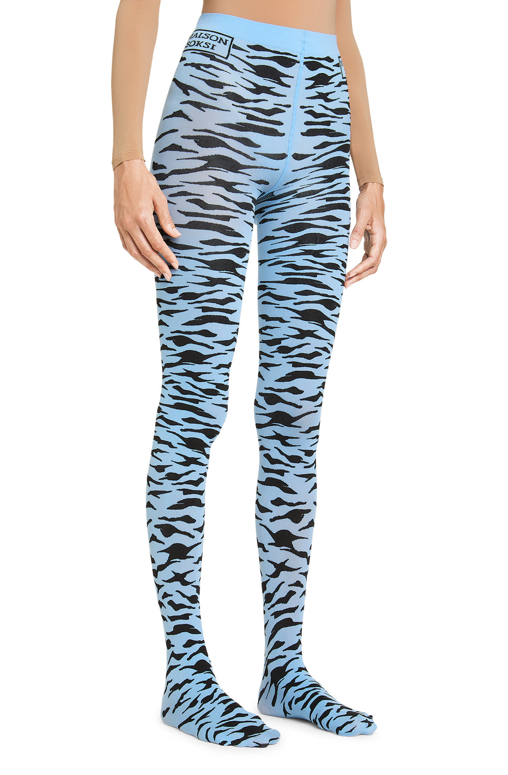 Zebra Eye – Cerulean Blue Tights