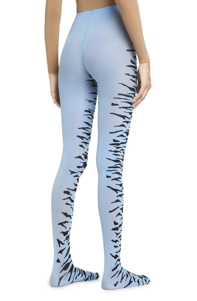 Zebra Eye – Cerulean Blue Tights