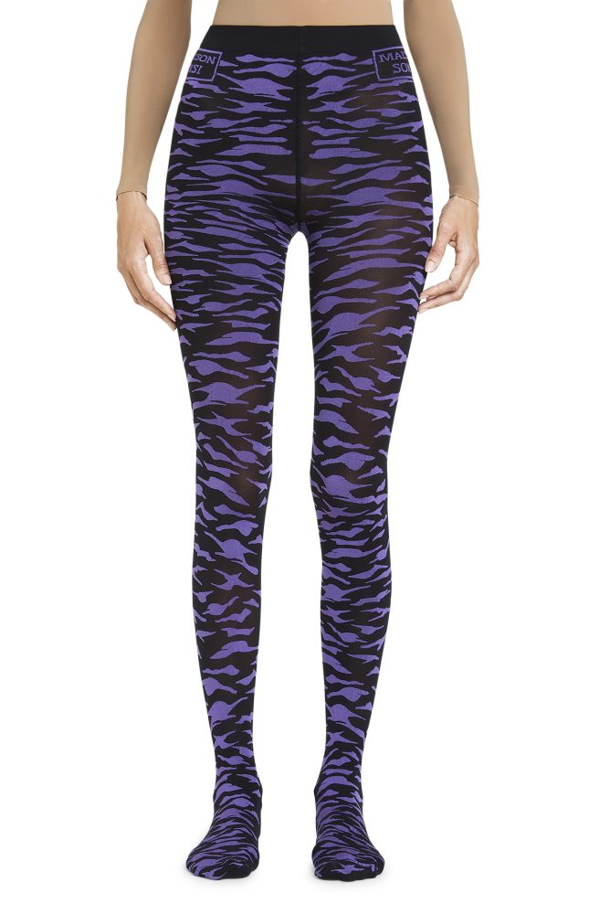 Zebra Eye – Purple, Black Tights
