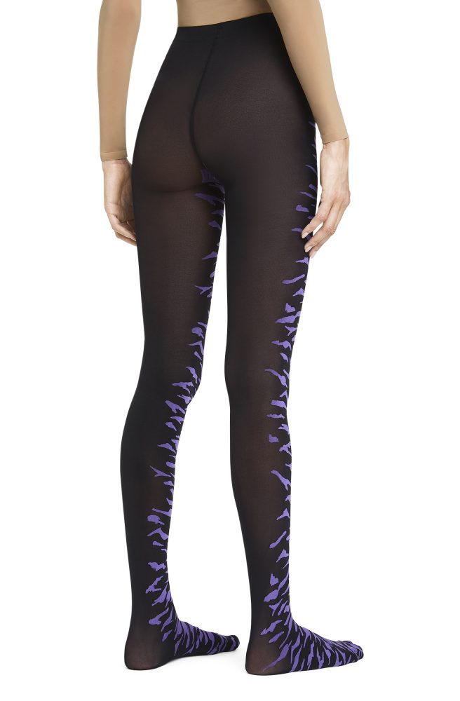 Zebra Eye – Purple, Black Tights