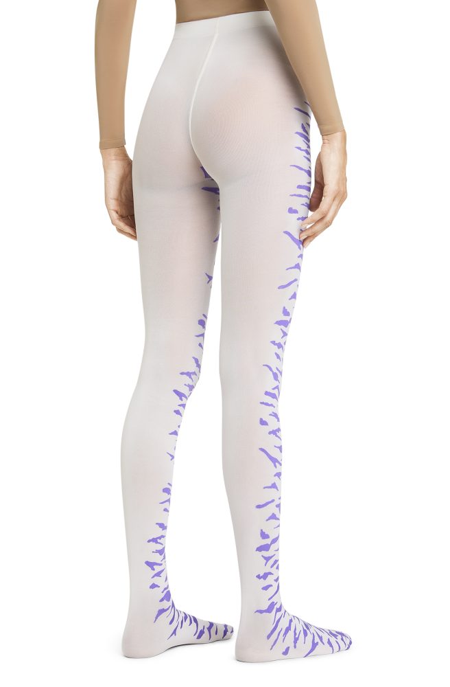 Zebra Eye – Purple, White Pearl Tights