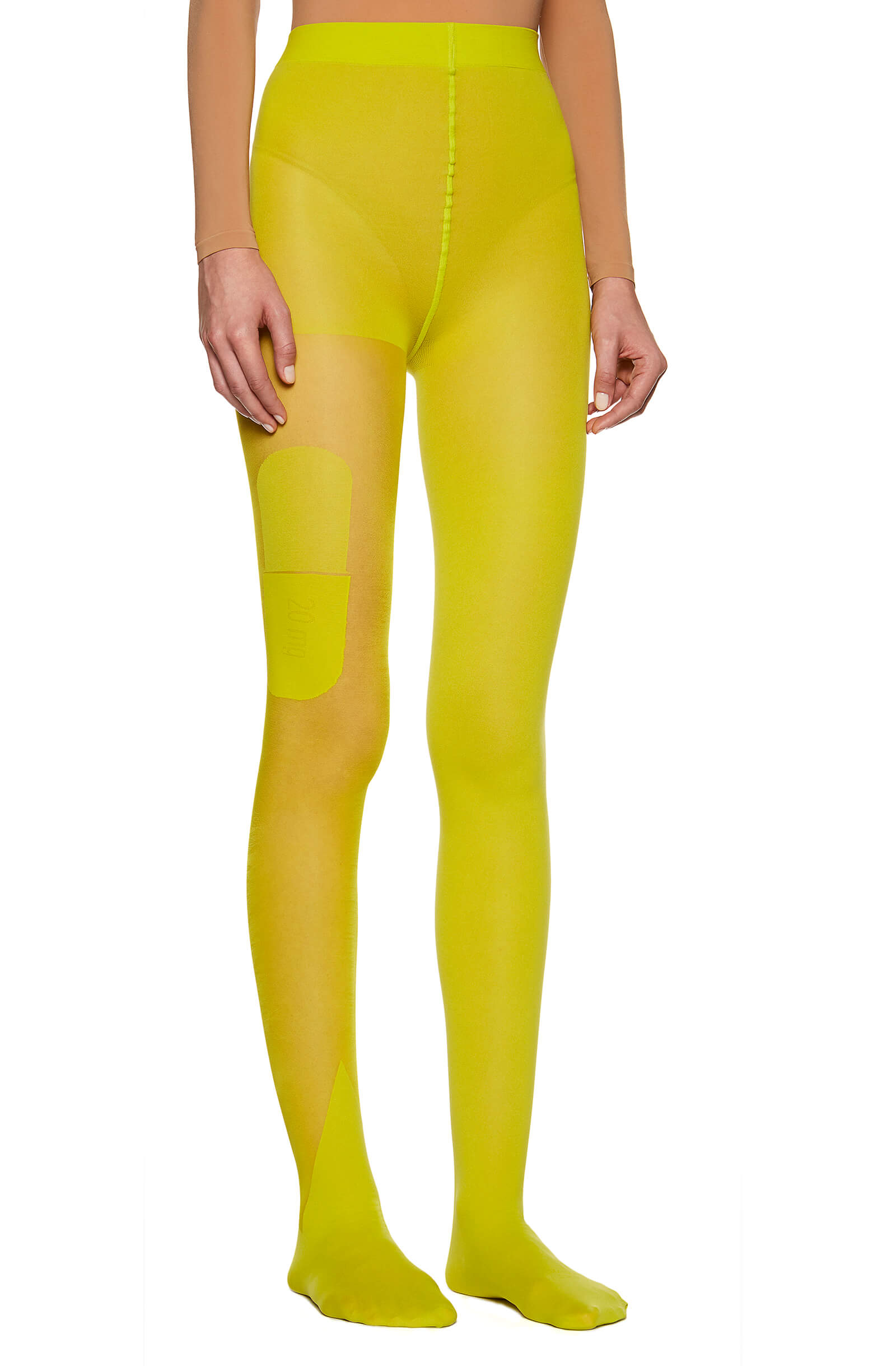 Base layer long tights in color yellow