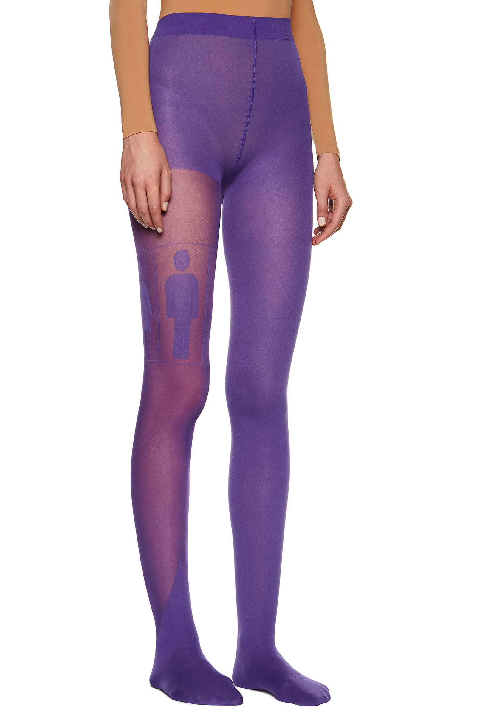 Purple Boho Chic Printed Tights Pantyhose for Women Available in