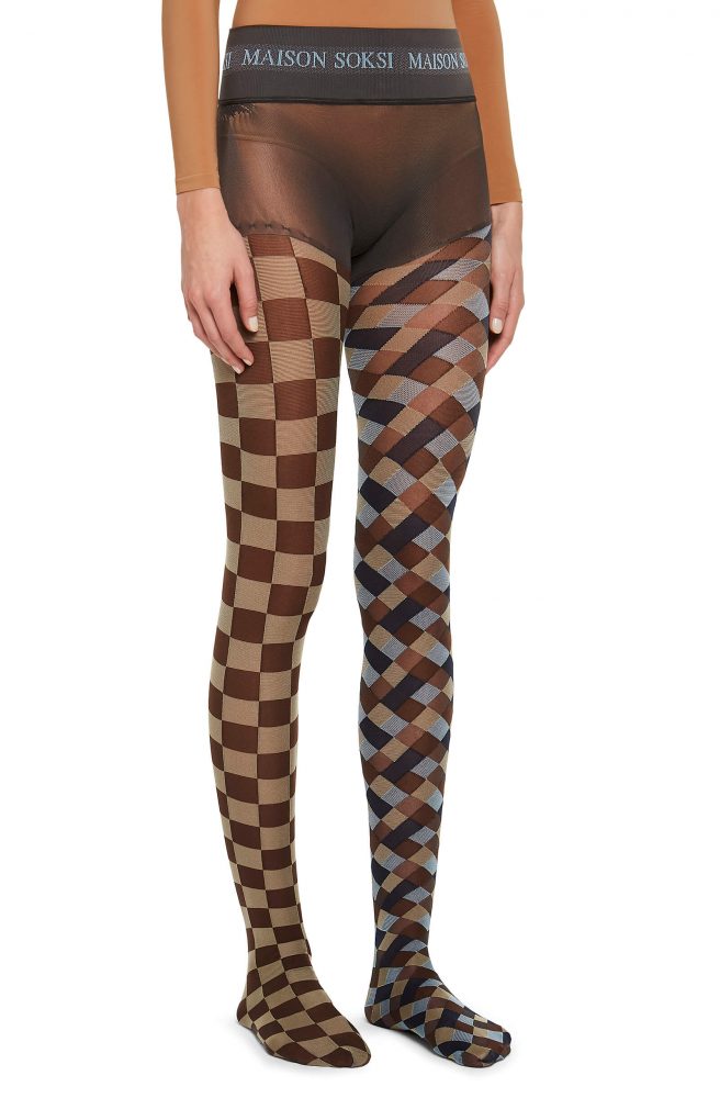 Louis Vuitton Tights  Black and white tights, Patterned tights